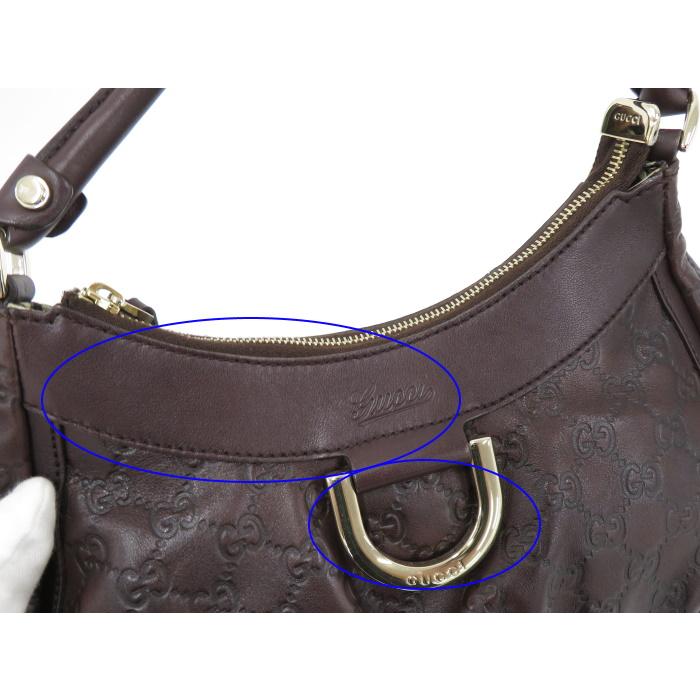 GUCCI 【中古】GUCCI アビー ワンショルダーバッグ グッチシマ レザー