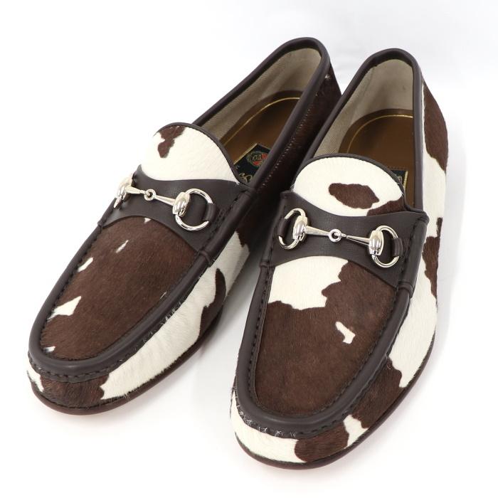 中古 グッチ ローファー メンズ ハラコ ホースビット ブラウン 表記サイズ 7 サカイのリサイクルショップ 通販 Yahoo ショッピング