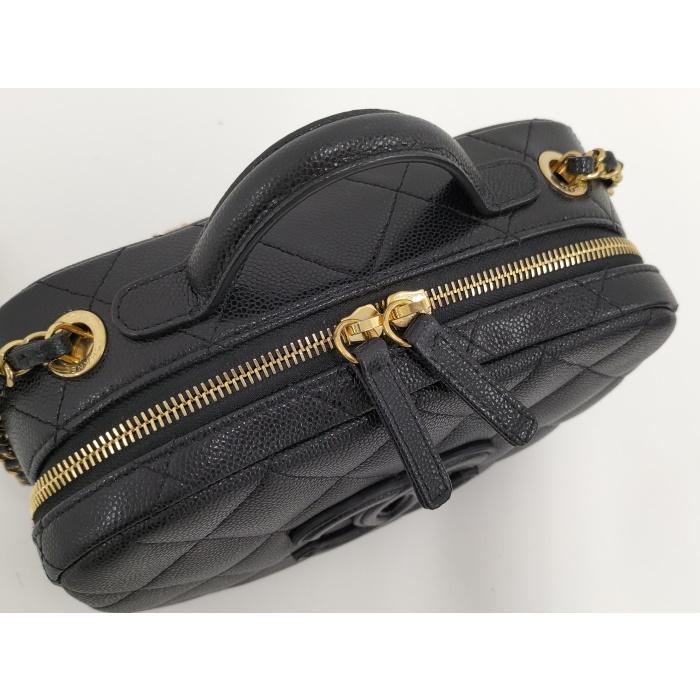 【中古】CHANEL カメラバック チェーンショルダー キャビアスキン ブラック｜interior-collection｜06