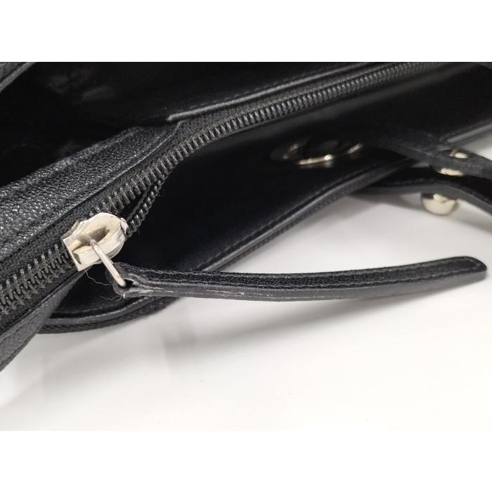 【中古】CHANEL パリビアリッツMM トートバッグ レザー ブラック A34209｜interior-collection｜06