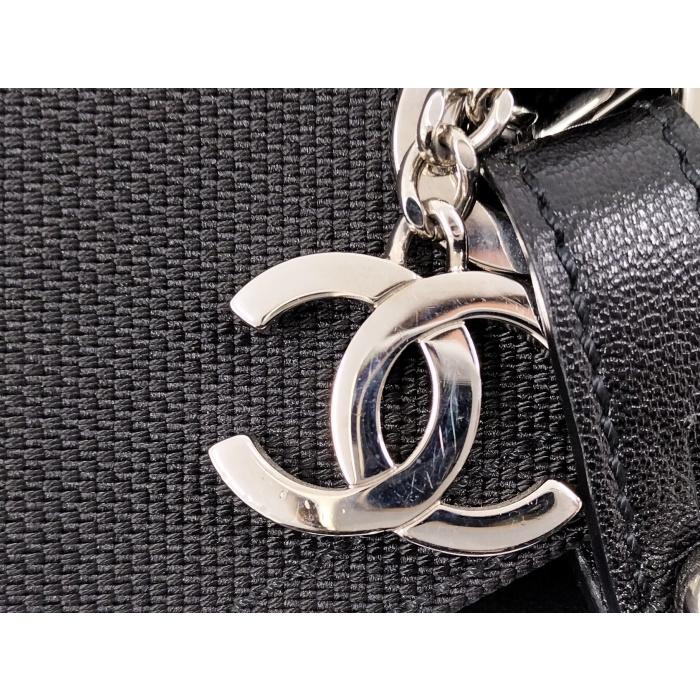 【中古】CHANEL パリビアリッツMM トートバッグ レザー ブラック A34209｜interior-collection｜07