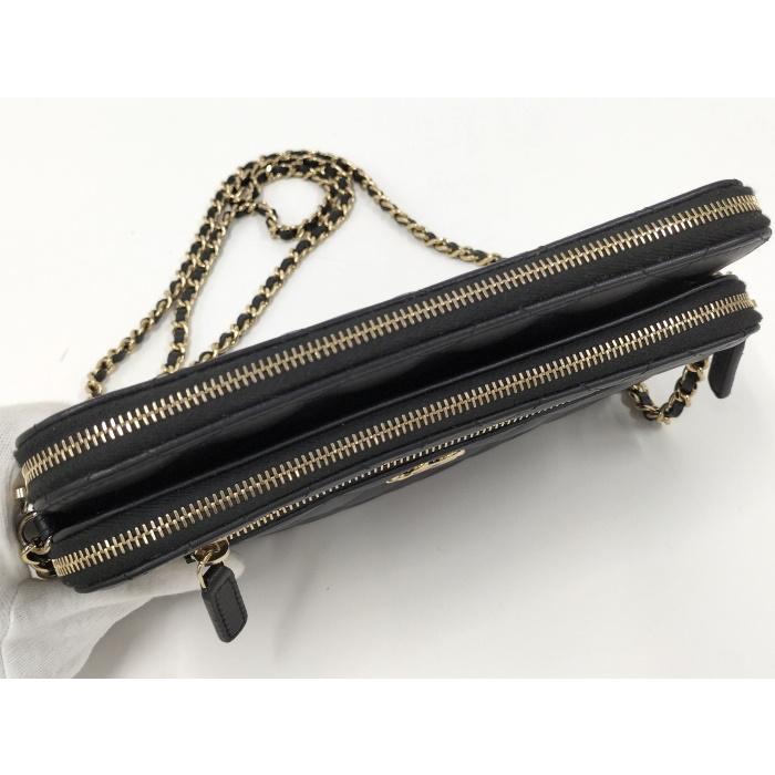 CHANEL（シャネル） マトラッセ チェーンウォレット ブラック AP3738
