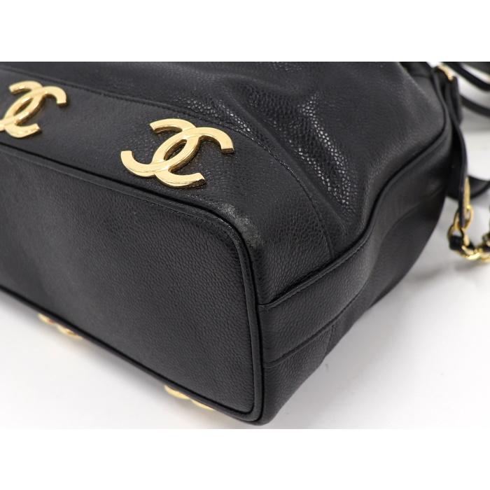 ☆CHANEL☆シャネル トリプルココ キャビアスキン 巾着 チェーン バッグ 楽天市場】CHANEL シャネル/トリプルココマーク/巾着チェーン