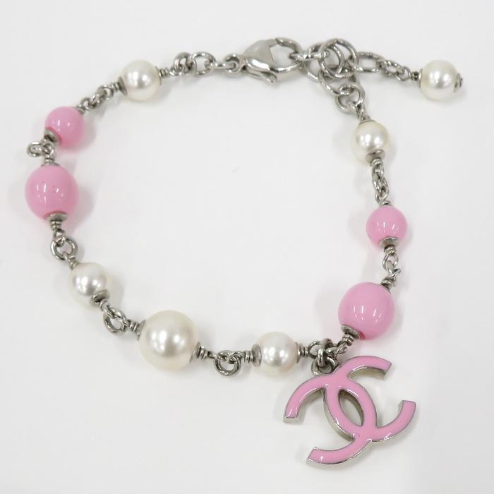 CHANEL 【中古】CHANEL ブレスレット ココマーク フェイクパール 