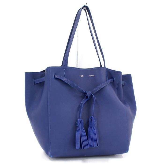 中古】CELINE カバファントム スモール ウィズ タッセル トートバッグ 