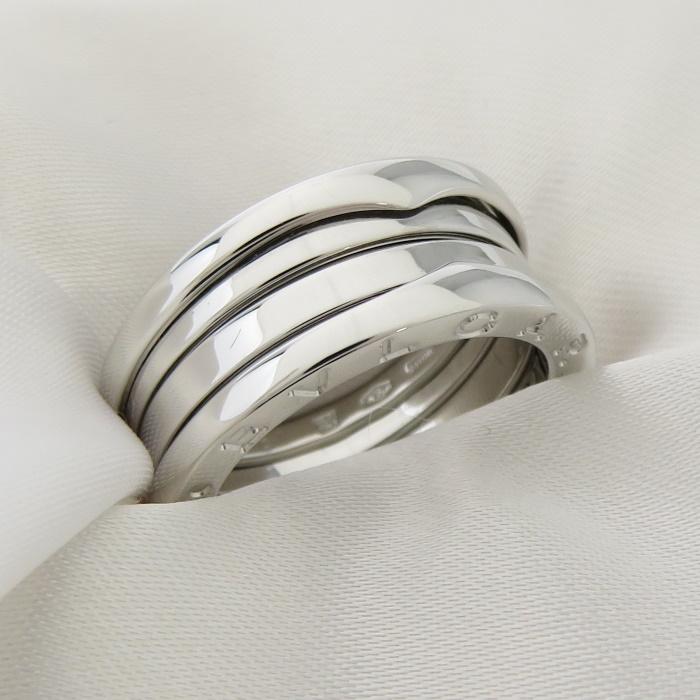 BVLGARI 【中古】BVLGARI ビーゼロワン リング 750WG K18WG ホワイト  