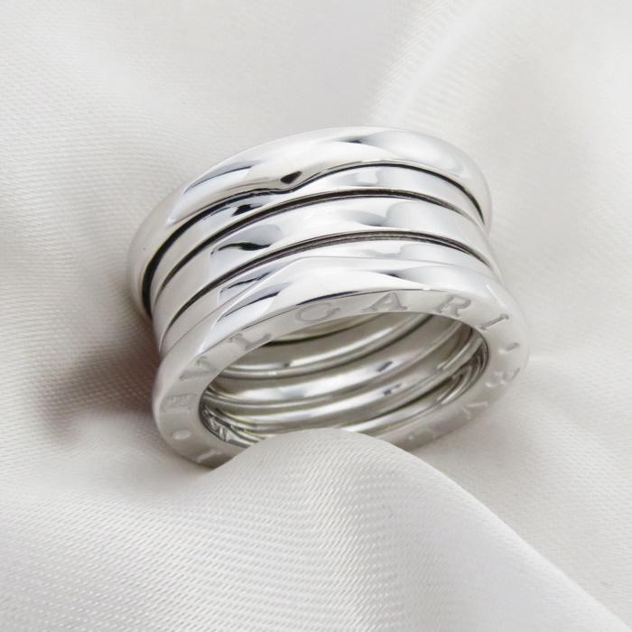 中古】BVLGARI ビーゼロワン リング 3バンド 750WG K18WG ホワイト
