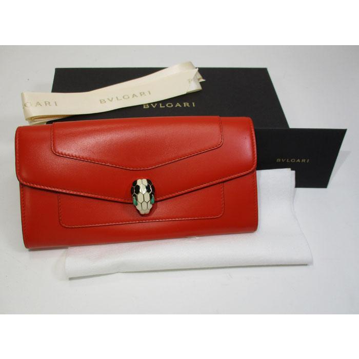 ブランド品専門のブランド品専門の未使用ブルガリ二つ折り長財布