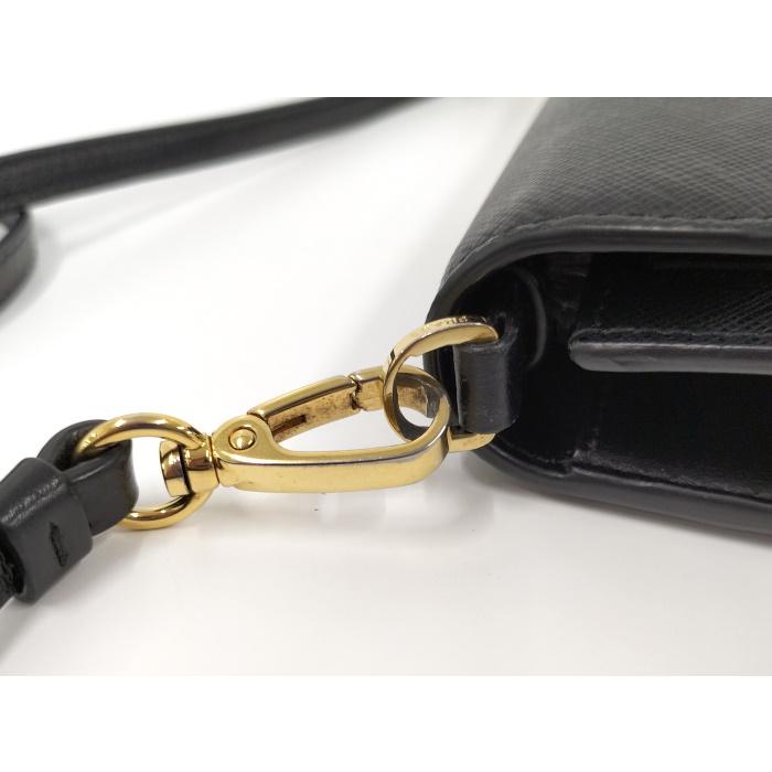 【中古】PRADA 2WAY ショルダーバッグ サフィアーノ ミニバッグ レザー ブラック 1BP020｜interior-collection｜06