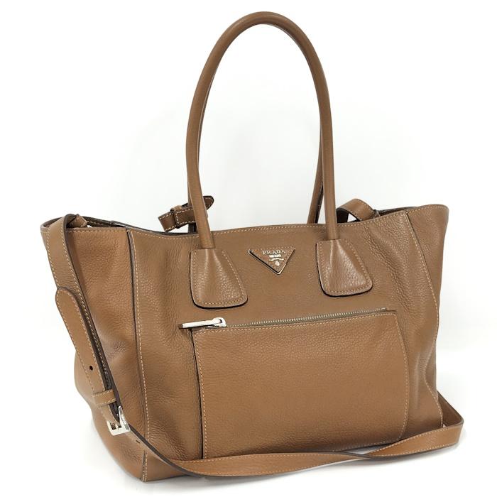 PRADA 2WAYショルダーバッグ レザー ブラウン BN2795 : サカイの 