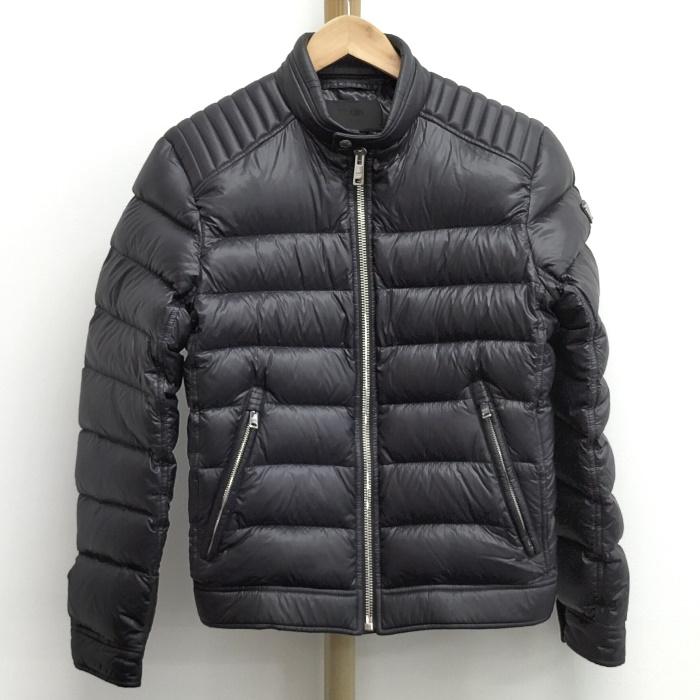 PRADA レザー ダウンジャケット 黒　44 PRADA レザー ダウンジャケット 黒 44