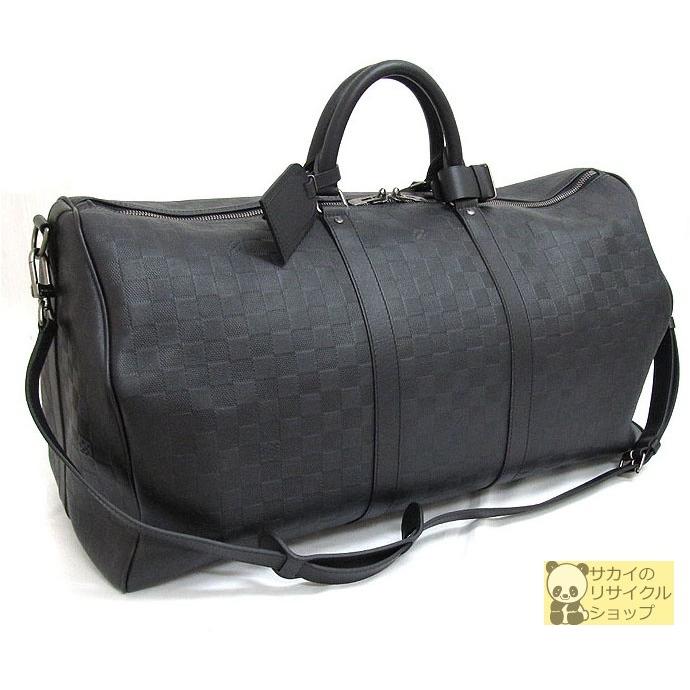 LOUIS VUITTON キーポルバンドリエール55 ダミエ アンフィニ オニキス