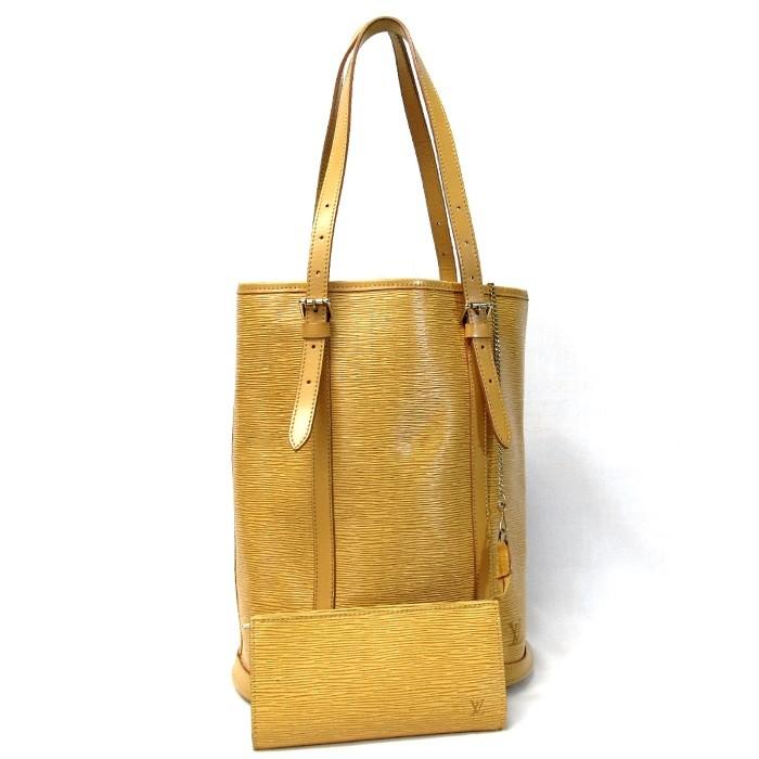 【500円引きクーポン】 【】LOUIS VUITTON バケットGM スペシャルオーダー ハンドバッグ エピ イエロー系 ポーチ付き, 東庄町 387329a9