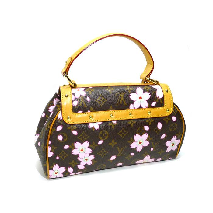 【中古】LOUIS VUITTON 村上隆 サックレトロ PM ハンドバッグ モノグラム チェリーブロッサム マロン M92012｜interior-collection｜02