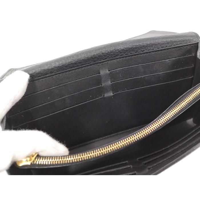 【中古】LOUIS VUITTON ポルトフォイユ カプシーヌ 二つ折り長財布 パイソン トリヨンレザー ノワール N90129｜interior-collection｜04