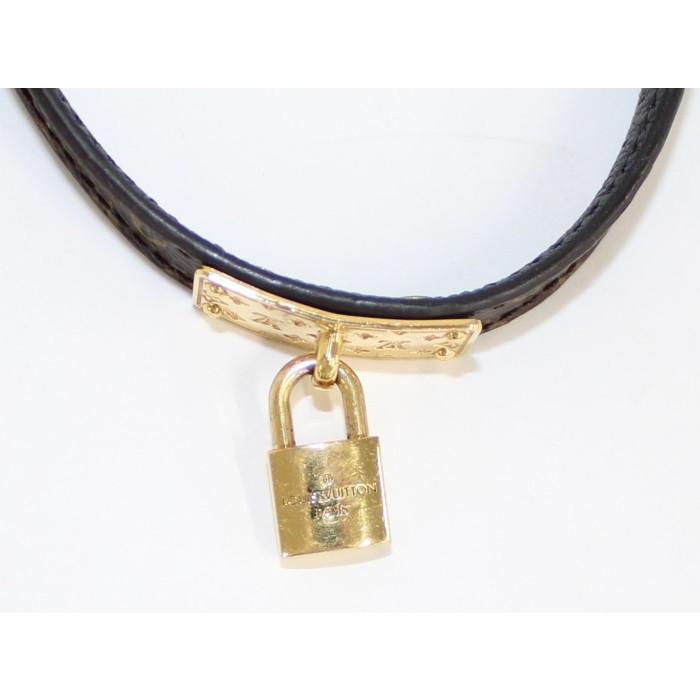 中古】LOUIS VUITTON レザーブレスレット ブラスレ・ロックミー  