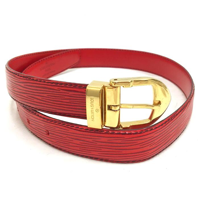 LOUIS VUITTON サンチュールクラシックエピ ベルト レッド C543 LOUIS VUITTON エピ サンチュールクラシック ベルト レッド