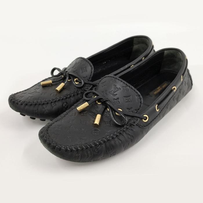 中古】LOUIS VUITTON ドライビングシューズ レザー 表記サイズM 