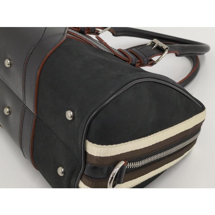 【中古】LOEWE ボストンバッグ スエード ブラック 270406｜interior-collection｜03