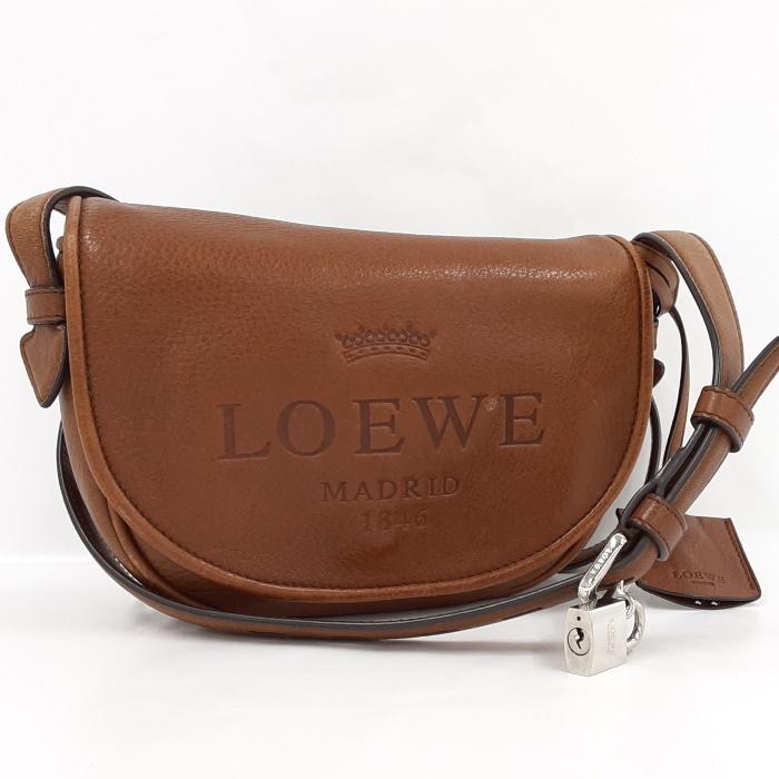 LOEWE 【中古】ロエベ ミニ ショルダーバッグ ヘリテージ ポシェット 