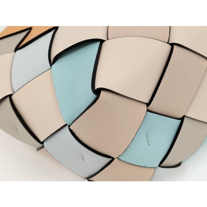 LOEWE 【中古】LOEWE ウーブン バスケットバッグ スモール レザー  