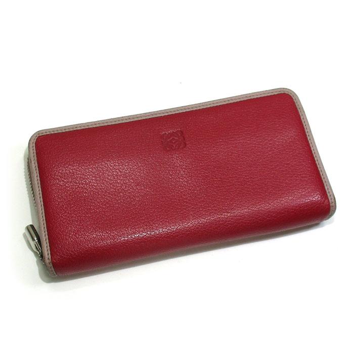 中古】LOEWE アマソナ アナグラム ジップアラウンド ウォレット