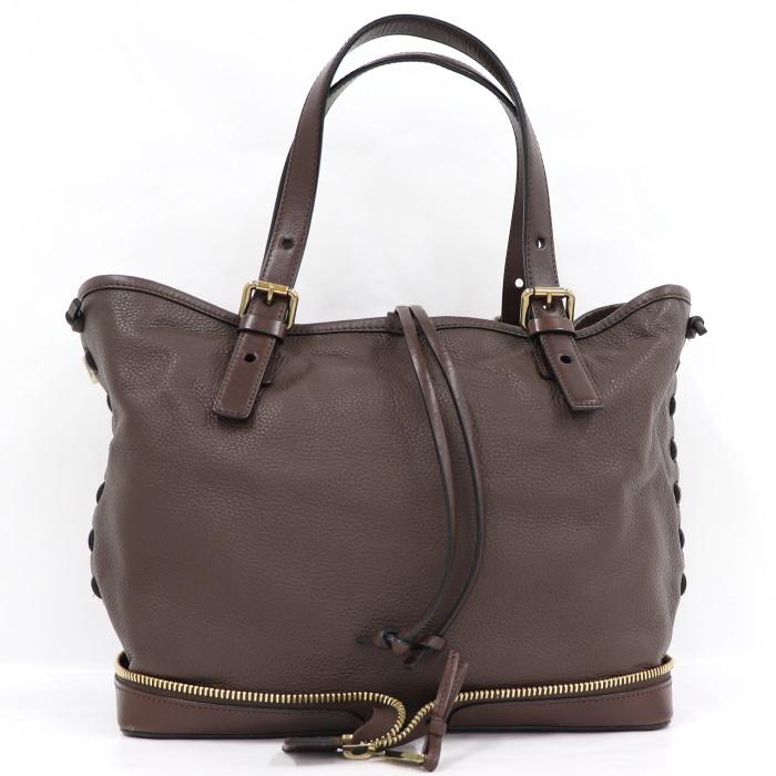 Chloe 【中古】クロエ エレン トートバッグ レザー ブラウン 3S0459 