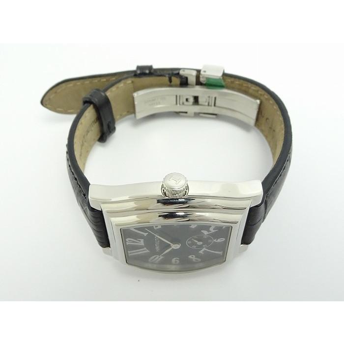 【中古】ハミルトン メンズ腕時計 ダッドソン クオーツ 黒文字盤 ステンレス 革ベルト H27311833 :2002670258100003