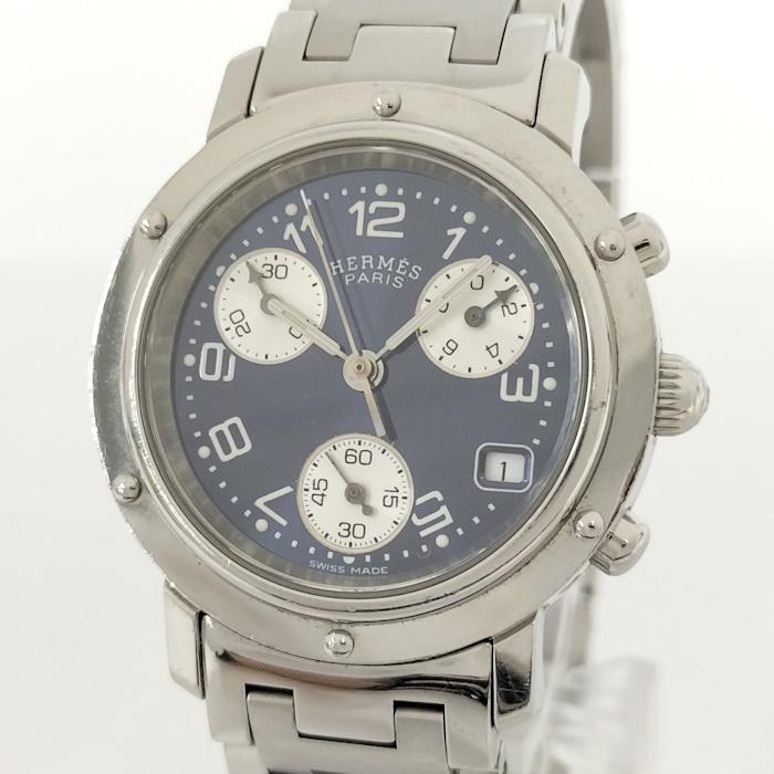 HERMES クリッパー クロノグラフ レディース 腕時計 クオーツ SS