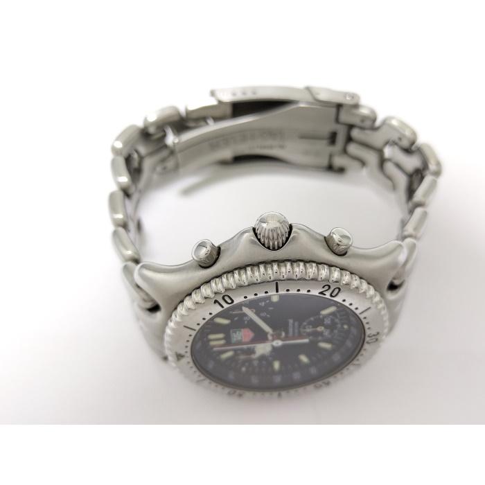【中古】TAG Heuer セルシリーズ クロノグラフ プロフェッショナル メンズ 腕時計 クオーツ SS ブラック文字盤 CG1110｜interior-collection｜02