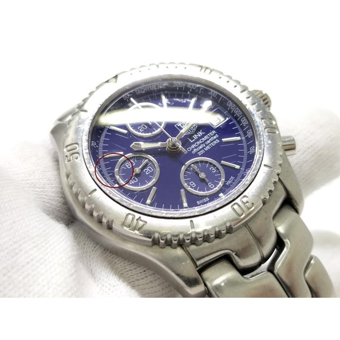 【中古】TAG Heuer タグホイヤー リンク クロノグラフ メンズ 腕時計 自動巻き ブルー文字盤 CT5110｜interior-collection｜08