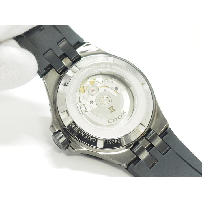 【中古】EDOX メンズ 腕時計 デルフィン オリジナル メカノ 60TH アニバーサリー リミテッド エディション 自動巻き SS ラバー ブラック文字盤 85304｜interior-collection｜08