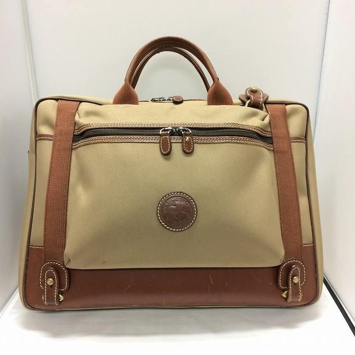 中古】ハンティングワールド 2WAYビジネスバッグ キャンバス カーキ