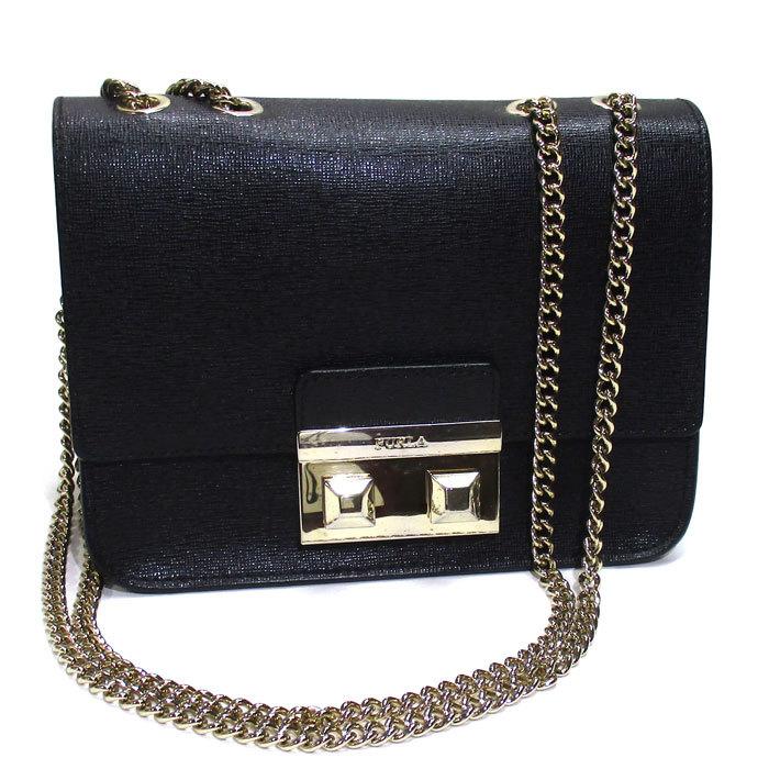 中古】FURLA メトロポリス ミニ クロスボディ バッグ チェーン 中古】FURLA メトロポリス ミニ クロスボディ バッグ チェーン