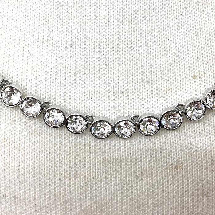 SWAROVSKI 【中古】スワロフスキー テニス ネックレス ラインストーン 