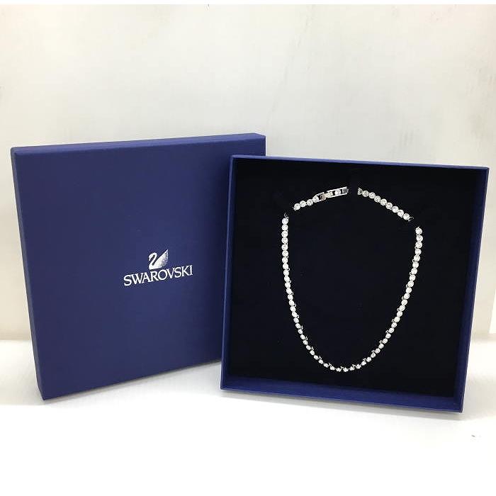 SWAROVSKI 【中古】スワロフスキー テニス ネックレス ラインストーン 
