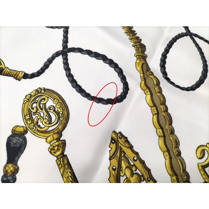 HERMES カレ90 LES CLES 鍵 シルク ブラック HERMES シルク スカーフ