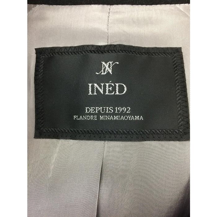 INED 【中古】INED イネド カシミヤ100% ロングコート ブラック INED 【中古】INED イネド カシミヤ100% ロングコート ブラック
