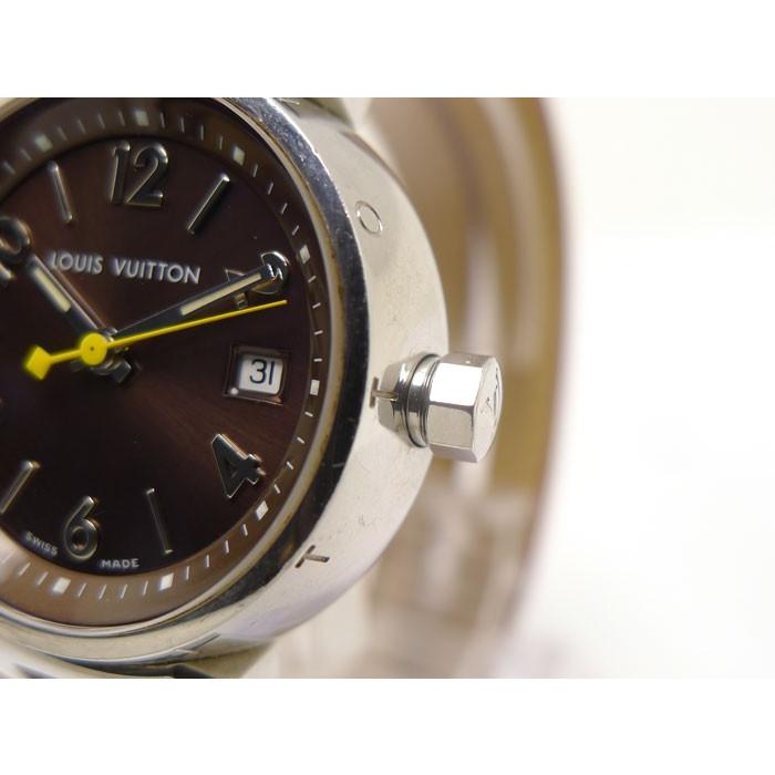 LOUIS VUITTON タンブール トリプルコイルド SS/レザー クオーツ Q1211 
