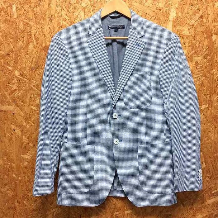 中古 トミーヒルフィガー メンズ テーラードジャケット ギンガムチェック柄 ブルー系 表記サイズ 48 Jggi サカイのリサイクルショップ 通販 Yahoo ショッピング