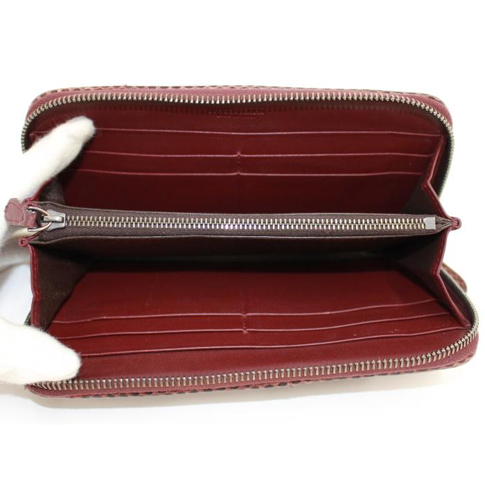 美品✨ ボッテガヴェネタ イントレチャート 長財布 ラウンドファスナー ボルドー ボッテガヴェネタ 長財布 ラウンドファスナー イントレチャート