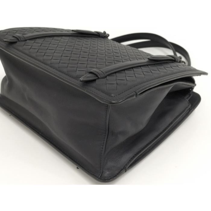 Bottega Veneta マキシイントレチャート チェーンウォレット ショルダーバッグ 730539 ブラック (209471
