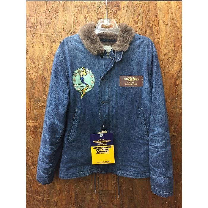 中古】トイズマッコイ N-1 ワッペン付 デッキコート メンズ ブルー