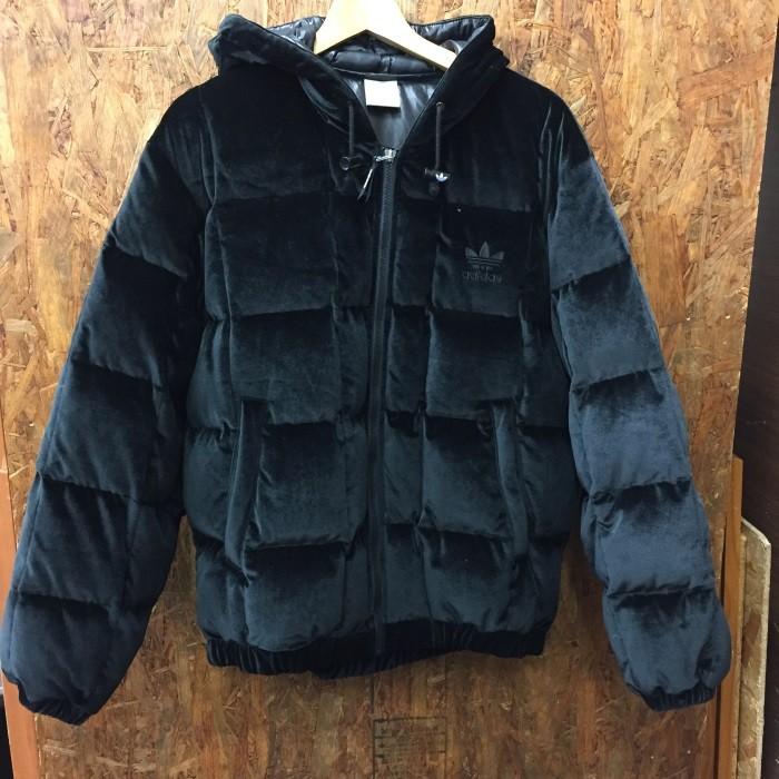 正規 ブラック 90s ベロアダウンジャケット メンズ 中古 アディダス Adidas 6127 Jggi 表記サイズ S M トップス Dagl Tg