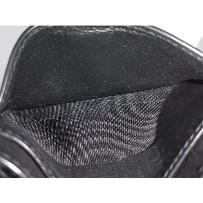 SAINT LAURENT カードケース YSL ロゴ クロコ型押し レザー ブラック