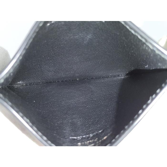 SAINT LAURENT カードケース YSL ロゴ クロコ型押し レザー ブラック