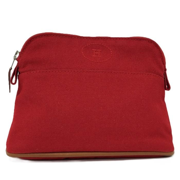 HERMES（エルメス） ボリードポーチ20 キャンバス レッド : サカイの