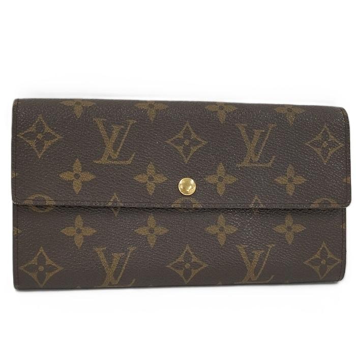 【美品】 ルイヴィトン　長財布　モノグラム　ポシェット　ポルトモネ　クレディ LOUIS VUITTON（ルイ・ヴィトン） ポシェットポルトモネクレディ 二