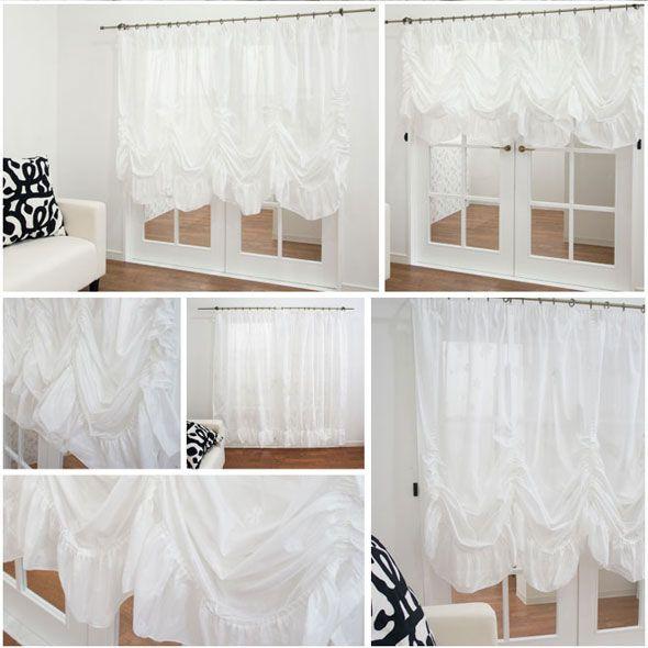 友安製作所 出窓用カーテン レースカーテン バルーン チェルシー 対応