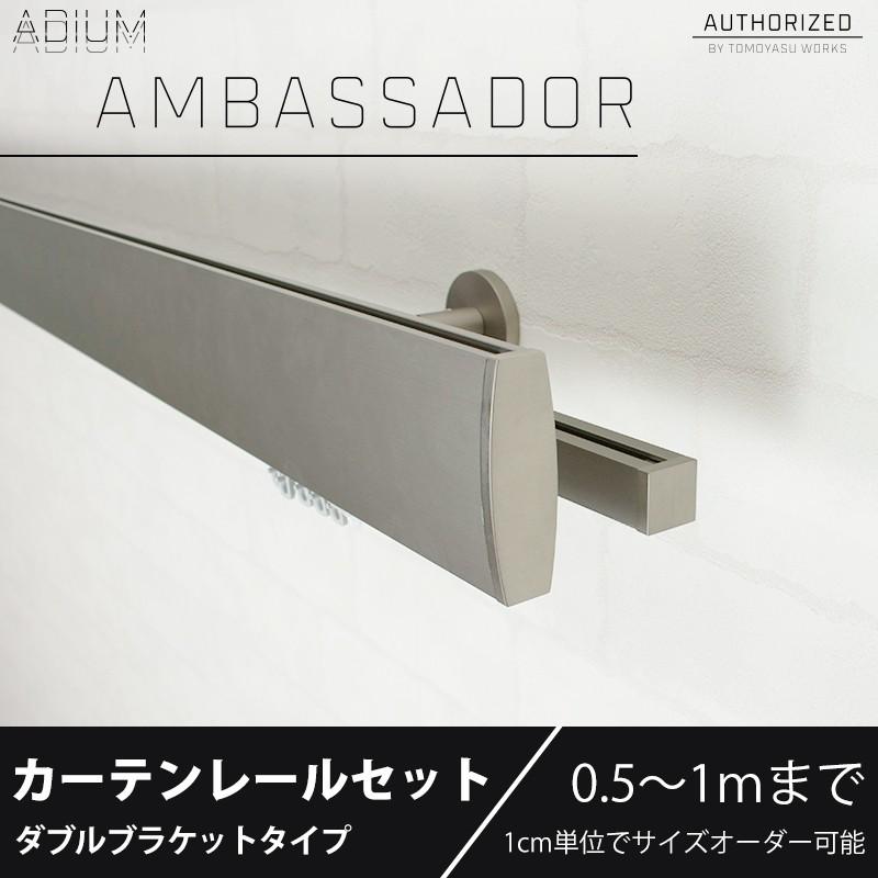 時間指定不可 カーテンレール ダブル アイアン セット おしゃれ Adium Ambassador アンバサダー 0 5 1mまで 安心の定価販売 Kuljic Com